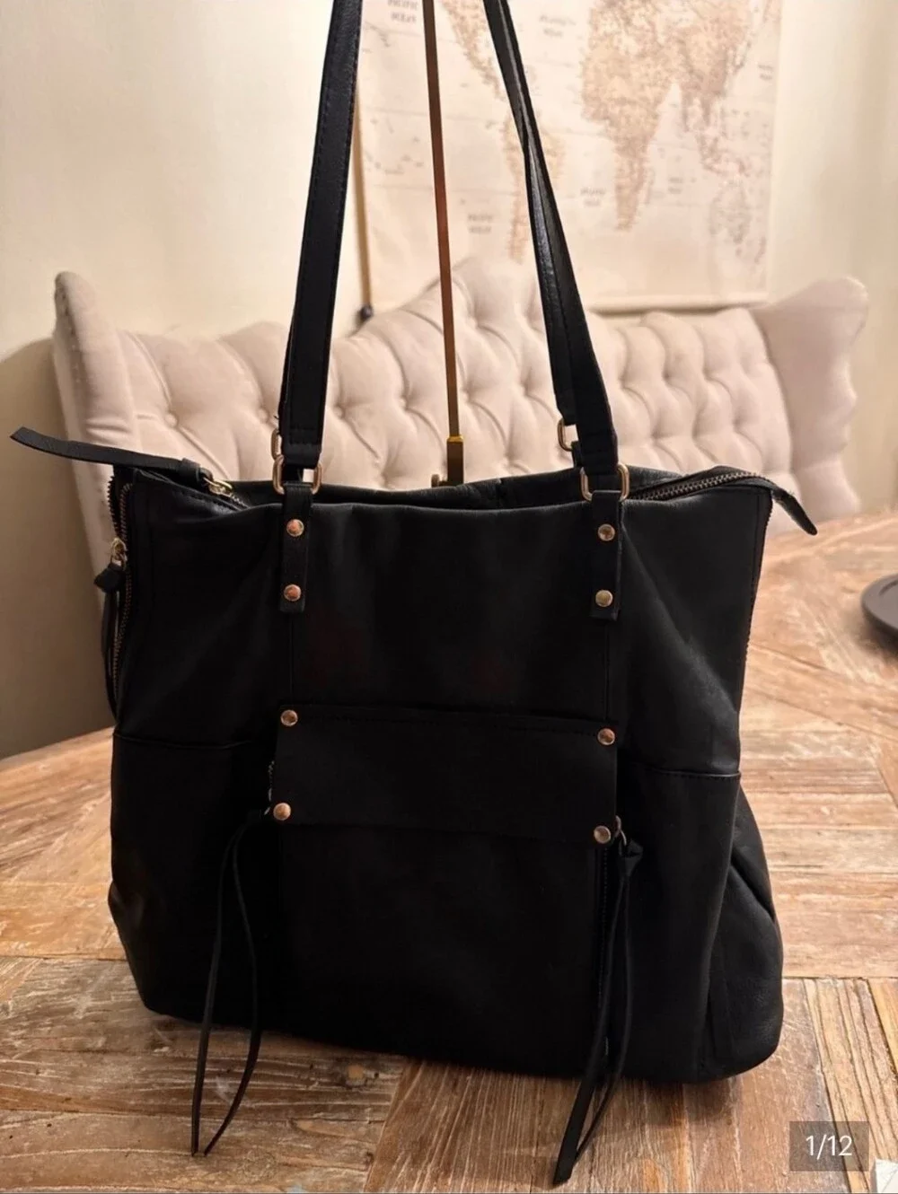 KOOBA Classic Black Women's Tote Bag - Everyday Shoulder Handbag